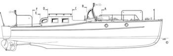 Schiffsdetail-Zeichnung vom 11,5-m-Chefboot