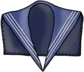 Matrosenanzug, Kragen vorne